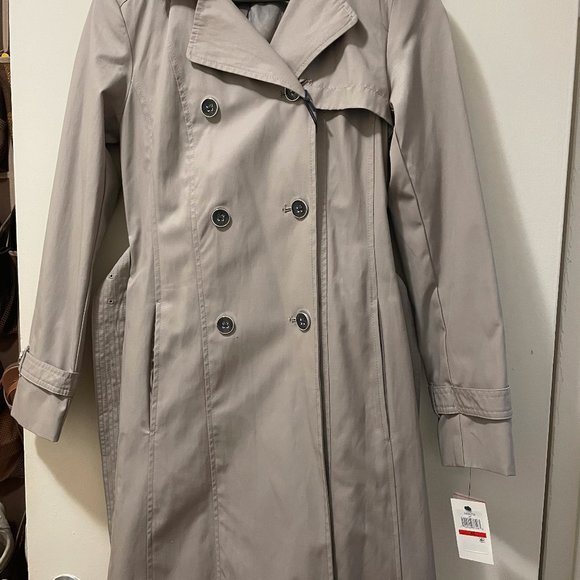 Cole Haan Hooded Trench Coat - Picture 2 of 4